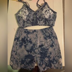 Darc Sport Blue Set- Shorts And Bra